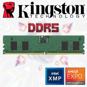 Kingston 8GB DDR5 5600MT/s Desktop Memory CL46 Non-ECC Unbuffered DIMM 1.1V 288-Pin With Intel XMP & AMP EXPO Compatibility | KCP556US6-8