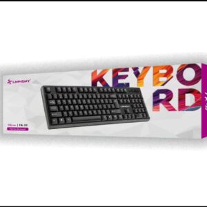 LINMONY FK-10 Full-Size USB Wired Keyboard with Arabic and English Letters, Plug-and-Play Compatibility, Durable Keys, Comfortable Typing, Universal Support for Home Office and School