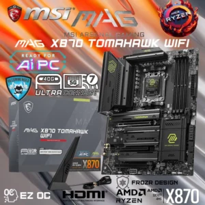 MSI MAG X870 TOMAHAWK WIFI AM5 ATX Gaming Motherboard, 4x SATA 6Gb/s, AMD Wi-Fi 7,USB 4.0 , Audio Boost 5 ; Supports AMD Ryzen™ 9000 / 8000 / 7000 Series Desktop Processors