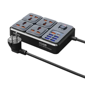 Moxom MX-ST17 12-in-1 Power Strip with 7 USB Ports, 1 PD 20W Outlet, and 2-Meter Extension Cord