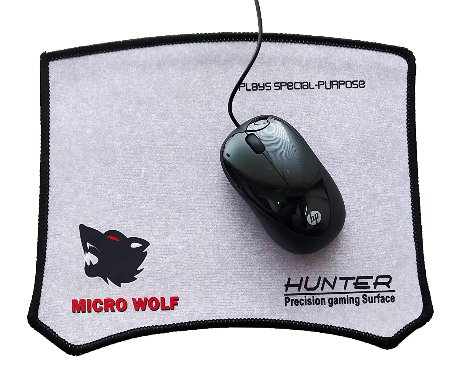 Hunter Precision Gaming Surface Micro Wolf Gaming Mouse Pad for Desktops, Laptops, Gaming ; 300 x 250 x 1.5 mm | GREY