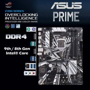 ASUS Prime Z390-P DDR4 ATX Motherboard :  Intel LGA 1151 with OptiMem II, DDR4 4266 MHz, Dual M.2, HDMI, Intel Optane memory ready, SATA 6Gb/s, USB 3.1 Gen 2 , for 9th/8th Gen | USED 