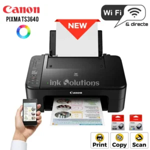 Canon PIXMA TS3640 Compact Wireless Inkjet Printer With Copy & Scan Functions, Smartphone & Cloud Friendly, 4800×1200 dpi, Borderless 5×7″ Photos, FINE Cartridges, AirPrint, Cloud Link & 1.5″ LCD Screen