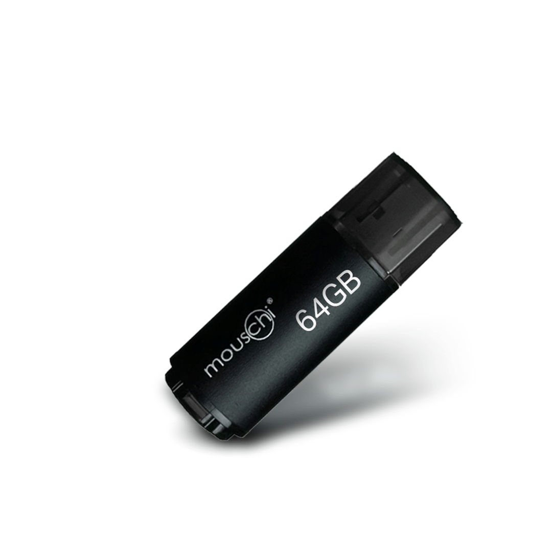 MOUSCHI 64GB Junior USB Flash Drive USB 2.0 Metal Body, Compact Lightweight Design, Reliable File Storage, Stable Transfer Speed, Wide Device Compatibility