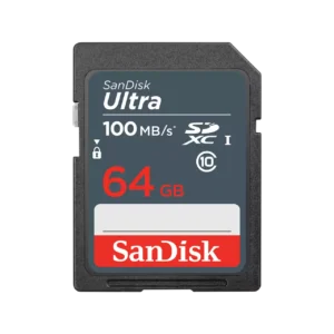 SanDisk Ultra® SDHC™ card and SDXC™ card – 64GB – Quick Transfer Speeds up to 100MB/s – SDSDUNR-064G-GN3IN