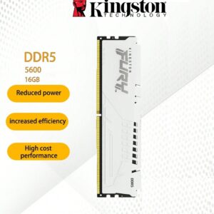 Kingston FURY Beast 16GB DDR5 RAM 5600MT/s CL36 1.25V  | Intel XMP & AMD Expo | Overclocking | Plug N Play | Aluminum Heatsink | Single Module | White~ KF556C36BWE-16