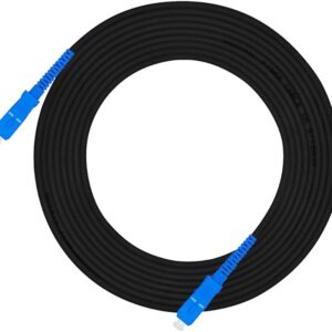 SC to SC Outdoor Armored Simplex 9/125 SM Fiber Optic Cable Jumper Optical Patch Cord Singlemode | 50 meters