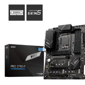MSI Motherboard PRO Z790-P Support Intel® Core™ 14th/ 13th/ 12th Gen Processors for LGA 1700 socket – DDR5 Memory, Dual Channel DDR5 7000+MHz (OC) – PCIe 5.0 slot, Lightning Gen 4 x4 M.2, USB 3.2 Gen 2×2 | USED