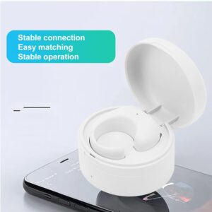 JX-05S Bluetooth Smart Ring Remote Control with Charging Case, Bluetooth 5.3, 48H Use, iOS & Android Compatible, Selfie, Media & Page Control, White