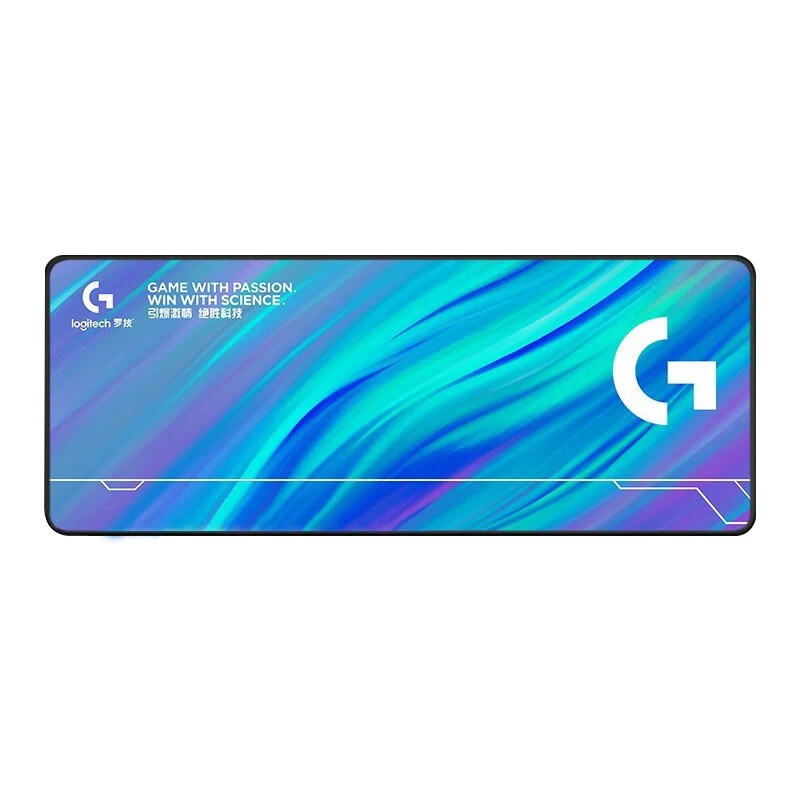 Logitech Extended Mousepad 90×40cm Blue Copy Version, Large Smooth Surface, Anti-Slip Rubber Base, Durable Design for Gaming and Office Use