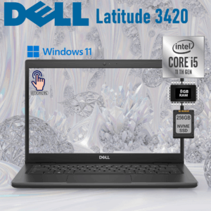 Latitude 3420 Intel® Core i5-1145G7 | 8GB DDR4 RAM , 256GB SSD NVMe | 14-inch FHD TouchScreen | Intel® Iris® Xe Graphics | Backlit keyboard | Windows 11  | BLACK ~ USED Like New | 1 MONTH WARRANTY