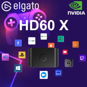 Elgato HD60 X Capture Card – Stream and Record in Stunning 4K60 HDR10 Passthrough, 1080P60 HDR Recording, Unlimited Capture, and VRR for Smooth, Lag-Free Gameplay. Supports cross-platform streaming to Twitch, YouTube & more with ultra-low latency