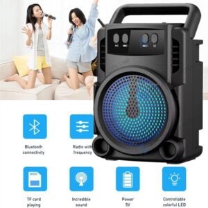 3″ Wireless Bluetooth Speaker GTS-1360 with Extra Bass, 5W Output, SD Card Support, 600mAh Rechargeable Battery, Portable Design, Clear & Powerful Sound