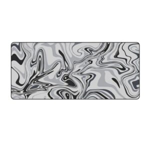 HYDE Nova Extended Gaming Mousepad 90×40cm, 3mm Thickness, Smooth Control Surface, Anti-Slip Rubber Base, White Black Wave Design