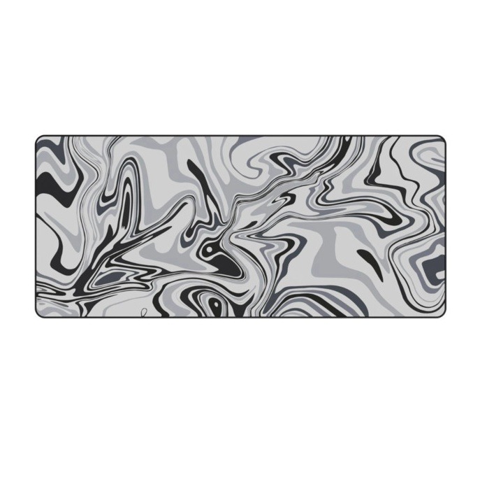 HYDE Nova Extended Gaming Mousepad 90×40cm, 3mm Thickness, Smooth Control Surface, Anti-Slip Rubber Base, White Black Wave Design