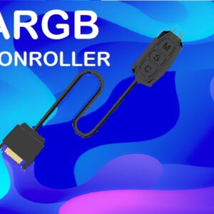 ARGB Controller 5V 3Pin SATA Power ; ARGB Controller , Fans Controller for Rainbow Case Fans, PC Rainbow LED Strip, Computer ARGB Fans – BLACK 