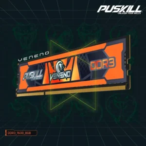 PUSKILL VENENO 8GB DDR3L 1600MHz Laptop RAM – CL11 SODIMM 204-Pin, 1.35V, High-Speed Performance, Compatible with Most Laptops | Black Design | PSK-D3011M1600B-8GB