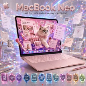 Apple MacBook Neo 13-inch Laptop with A18 Pro Chip with 6‑core CPU and 5‑core GPU: 8GB Unified Memory, 512GB SSD Storage, Built for AI and Apple Intelligence, Liquid Retina Display, 1080p FaceTime HD Camera, Touch ID | BLUSH ~ MHFJ4LL/A